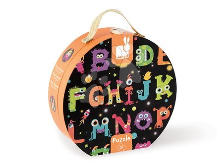 Detské skladacie koberce - Puzzle Giant Floor ABC Príšerky Janod - 2