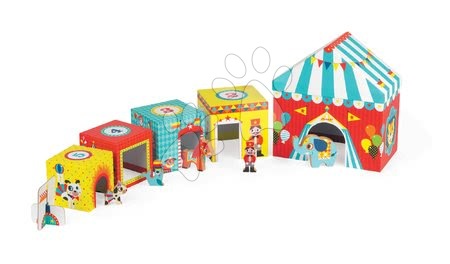 Hračky pre najmenších od výrobcu Janod - Skladacia pyramída Multikub Circus Janod