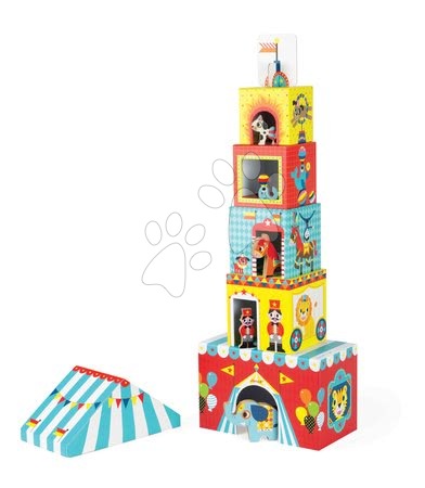 Vývoj motoriky - Skládací pyramida Multikub Circus Janod - 5