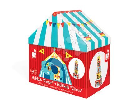 Vývoj motoriky - Skládací pyramida Multikub Circus Janod - 6