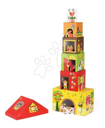 Vývoj motoriky - Skládací pyramida Multikub Farma Janod - 5