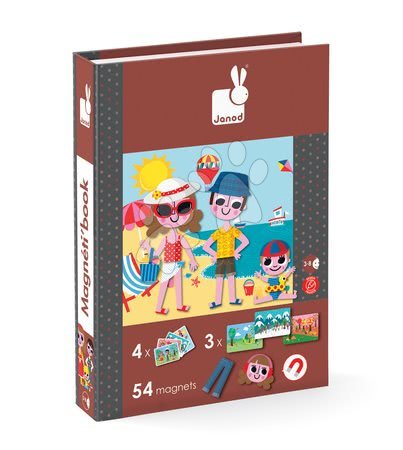 Magnetky pro děti - Magnetická kniha Four Seasons Magneti'Book Janod - 2