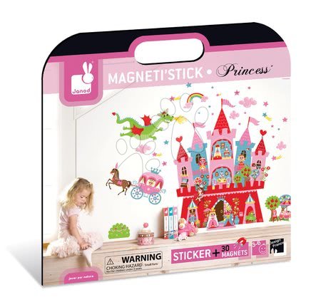 Magnetky pro děti - Magnetická dekorace do ho pokoje Princess Magneti 'Stick Janod - 5