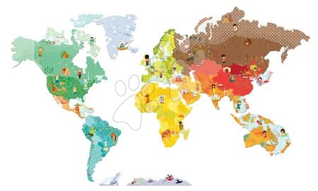 Magnetky pro děti - Magnetická dekorace do pokoje World Magneti 'Stick Janod - 3