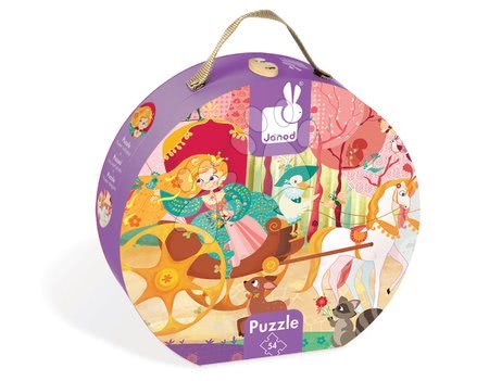 Dětské puzzle do 100 dílků - Puzzle Princezna a kočár Janod - 2