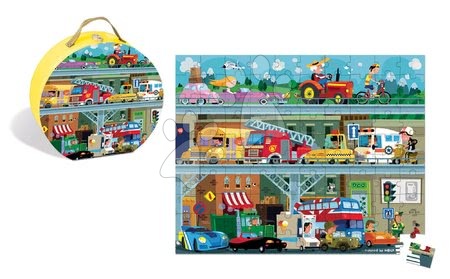 Dětské puzzle od 100–300 dílků - Puzzle Vozidla Janod - 2