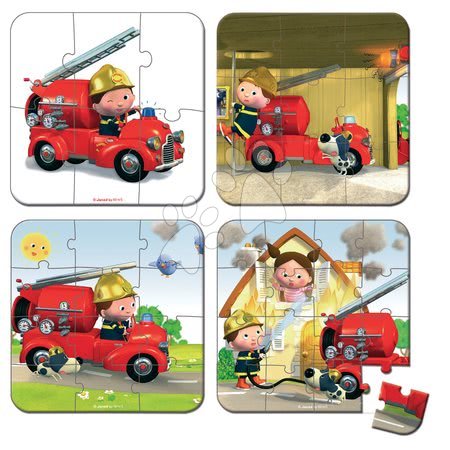 Dětské puzzle do 100 dílků - Puzzle Leonovo hasičské auto Janod - 1