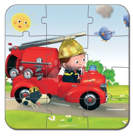 Dětské puzzle do 100 dílků - Puzzle Leonovo hasičské auto Janod - 4