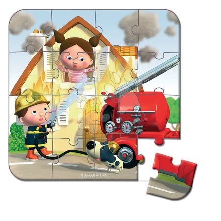 Dětské puzzle do 100 dílků - Puzzle Leonovo hasičské auto Janod - 5