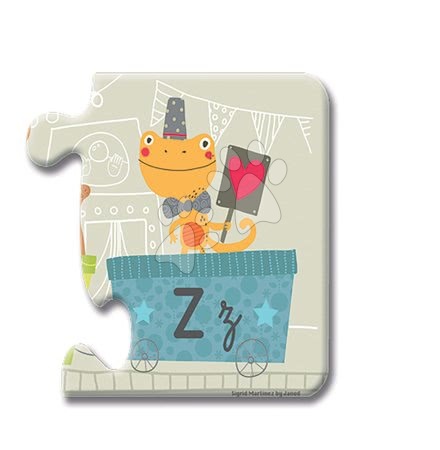 Dětské skládací koberce - Puzzle Giant ABC Vláček Janod - 1