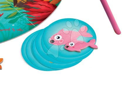 Hry na rybáře - Magnetická společenská hra Aquanemo Janod - 4