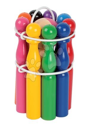 Kuželky - Dřevěné kuželky Rainbow Janod - 1