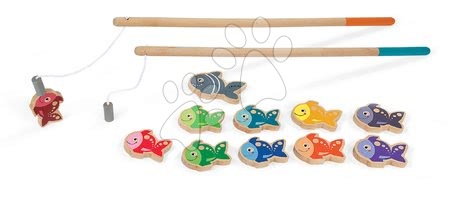 Hry na rybáře - Dřevěné magnetické rybářské pruty Let 'Go Fishing Janod