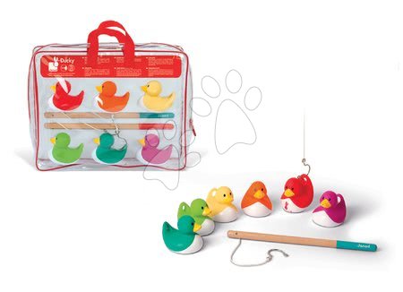 Hry na rybáře - Dřevěná rybářská udice Ducky Janod - 1