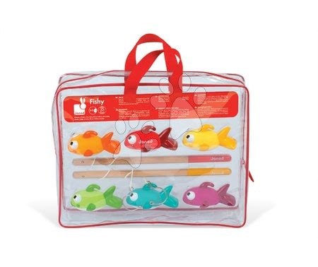 Hry na rybáře - Dřevěná rybářská udice Fishy Janod - 2