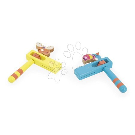  - Janod Applepop Drevený rapkáč žltý Los J03374d1 - 4