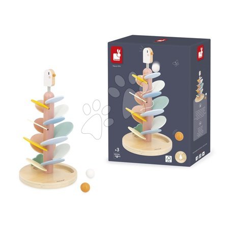  - Janod Sweet Cocoon Pistă din lemn pentru biluțe – Pasăre xJ04040 - 7