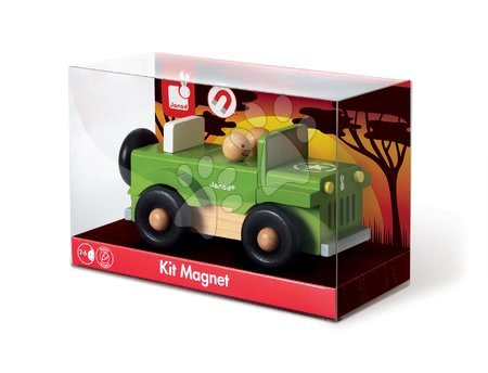 Autíčka  - Dřevěná magnetická skládačka auto Kit Magnet Janod - 3