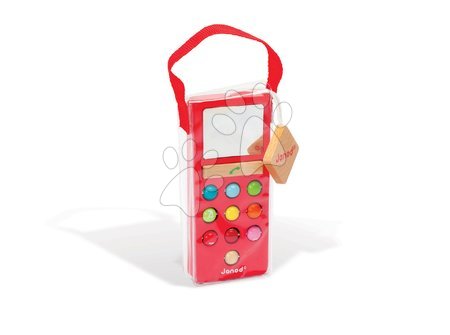 Dřevěné hračky pro nejmenší - Dřevěný mobilní telefon Janod - 1
