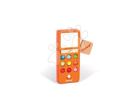 Dřevěné hračky pro nejmenší - Dřevěný mobilní telefon Janod - 4