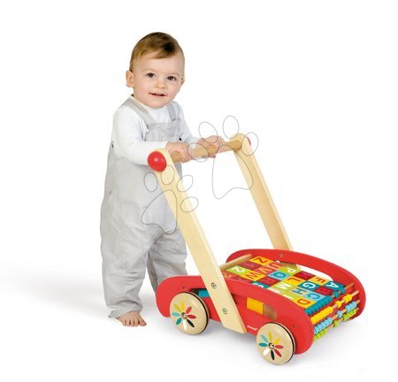 Dětská chodítka - Dřevěné chodítko Tatoo Buggy Janod - 1