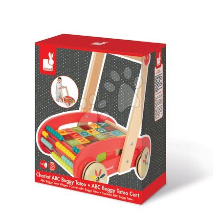 Dětská chodítka - Dřevěné chodítko Tatoo Buggy Janod - 4