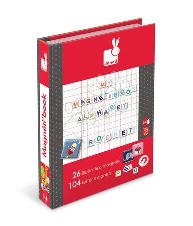 Magnetky pro děti - Magnetická kniha English Alphabet Magneti'Book Janod - 1