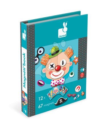 Magnetky pro děti - Magnetická kniha Crazy Face Magneti Book Janod  - 3