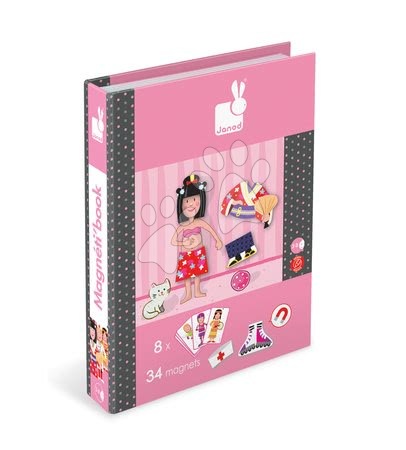 Magnetky pro děti - Magnetická kniha Girl 's Outfits Magneti'Book Janod  - 3