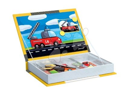 Magnetky pro děti - Magnetická kniha Vehicles Magneti'Book Janod  - 1