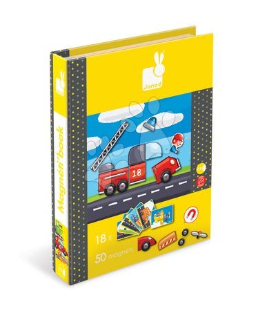 Magnetky pro děti - Magnetická kniha Vehicles Magneti'Book Janod  - 3