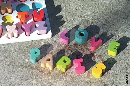 Puzzle pro nejmenší - Dřevěná vkládačka Abeceda I Wood Janod - 3
