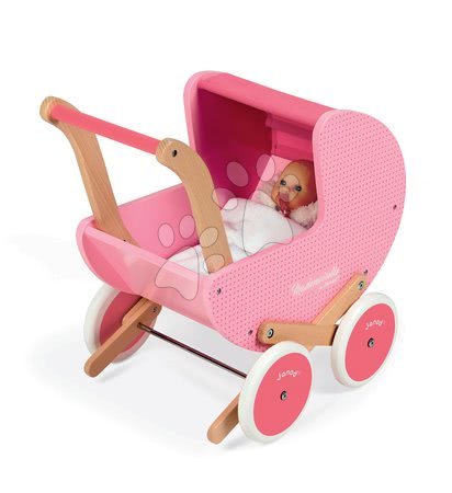 Dřevěné kočárky pro panenky - Dřevěný kočárek pro panenky Mademoiselle Janod - 1