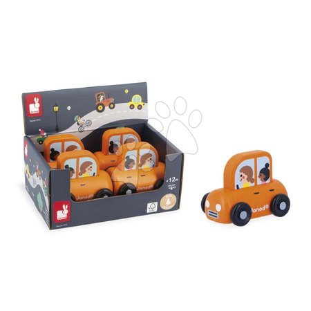 Black Friday de la producătorul Janod | Pagină 5 - Mașină de împins din lemn Mașină de familie Wooden Family Car City Cross Roads Janod_1