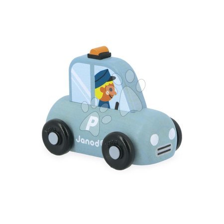 Black Friday de la producătorul Janod | Pagină 5 - Mașină de împins din lemn Poliția Wooden Police Car City Cross Roads Janod