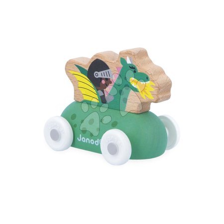 Black Friday de la producătorul Janod | Pagină 4 - Mașină de împins din lemn Enchanted Kingdom Wooden Dragon Car Cross Roads Janod