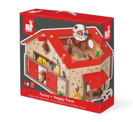 Zemědělské stroje - Dřevěná stavebnice Šťastná farma Wooden Worlds Janod - 3