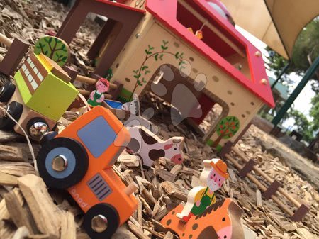 Zemědělské stroje - Dřevěná stavebnice Šťastná farma Wooden Worlds Janod - 5
