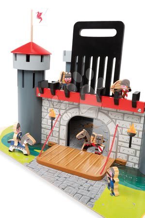 Dětské puzzle do 100 dílků - Stavebnice Rytířský hrad Cardboard Worlds Janod - 1