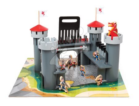 Dětské puzzle do 100 dílků - Stavebnice Rytířský hrad Cardboard Worlds Janod - 2