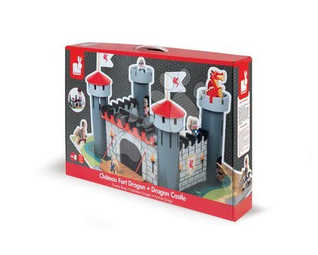 Dětské puzzle do 100 dílků - Stavebnice Rytířský hrad Cardboard Worlds Janod - 5