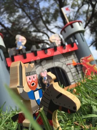 Dětské puzzle do 100 dílků - Stavebnice Rytířský hrad Cardboard Worlds Janod - 8