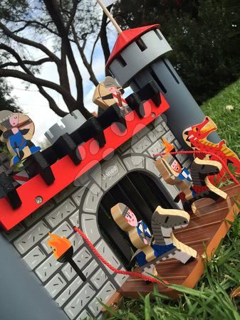 Dětské puzzle do 100 dílků - Stavebnice Rytířský hrad Cardboard Worlds Janod - 10