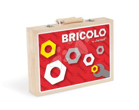 Pracovní dětská dílna - Dřevěný pracovní kufřík Redmaster Bricolo Janod - 2
