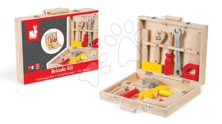 Pracovní dětská dílna - Dřevěný pracovní kufřík Redmaster Bricolo Janod - 4