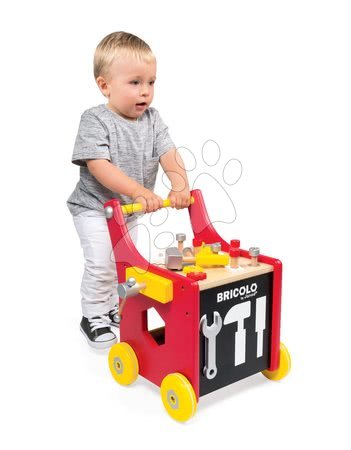 Pracovní dětská dílna - Dřevěný pracovní vozík Redmaster Bricolo Janod - 4