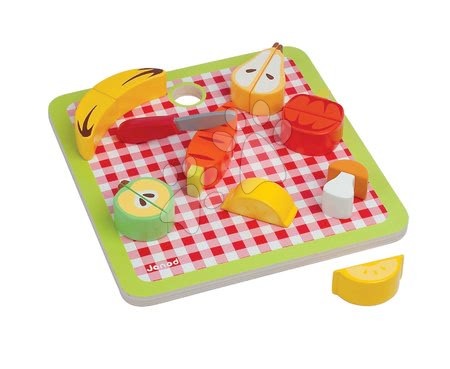 Dřevěné kuchyňky - Dřevěné ovoce a zelenina Picnik Chunky Fruit&Veg Janod - 1