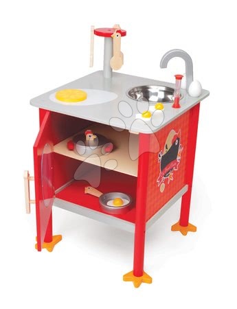 Dětské kuchyňky od výrobce Janod - Dřevěná magnetická kuchyňka Francouzský kohout Cooker Janod_1