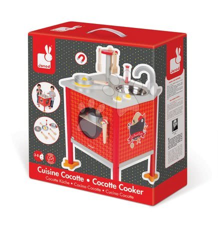 Dřevěné kuchyňky - Dřevěná magnetická kuchyňka Francouzský kohout Cooker Janod - 4