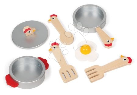 Dřevěné kuchyňky - Dřevěná magnetická kuchyňka Francouzský kohout Janod - 3